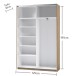 Kleiderschrank >Fred< in Eiche Sonoma Nachbildung - 125x196x38cm (BxHxT)