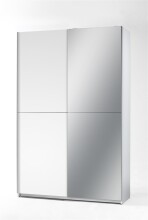 Kleiderschrank >Fred< in Weiß - 125x196x38cm...