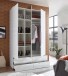 Kleiderschrank >Suzette< in Weiß - 126x208x57 (BxHxT)