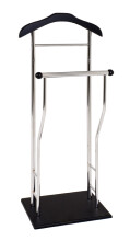 Herrendiener >Ralf< in chrom-schwarz aus Stahl, MDF...