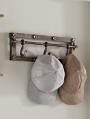 Wandgarderobe >Carrier< in Anthrazit aus Stahlrohr, Metall - 43x15x8cm (BxHxT)