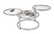 Couchtisch >Ottawa< in Chrom aus Stahl, Glas - 58x43x50cm (BxHxT)