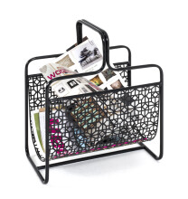 Zeitungsständer >Anni< in Schwarz aus Metall - 37x45x22cm (BxHxT)