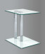 Beistelltisch >Artur< in Chrom aus Stahl, Glas 8mm - 45x50x35cm (BxHxT)