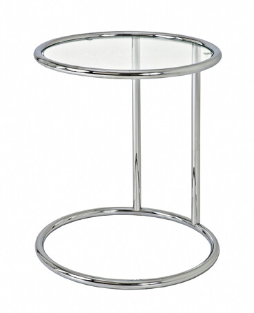 Beistelltisch >Vision< in Chrom aus Stahl, Glas - 55cm (H)