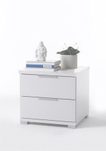Nachtkommode >Nelli< in Weiß - 46x43x42cm...