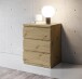Nachtkommode >Olli< in Artisan Eiche Nachbildung - 45x61x38cm (BxHxT)