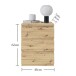 Nachtkommode >Olli< in Artisan Eiche Nachbildung - 45x61x38cm (BxHxT)