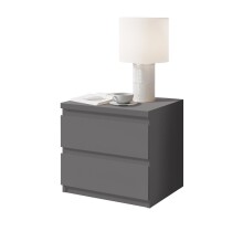 Nachtkommode >Olli< in Graphit - 45x44x38cm (BxHxT)