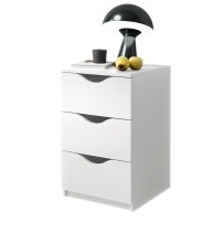 Nachtkommode >Luki< in Weiß - 40x64x42cm (BxHxT)