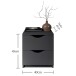 Nachtkommode >Luki< in Graphit - 40x45x42cm (BxHxT)