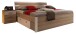 Bettanlage >Isobel< in Eiche Sonoma Nachbildung / Weiß - 185x97x216cm (BxHxT)