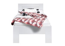 Futonbett >Saturn< in Weiß - 95x76x204cm (BxHxT)