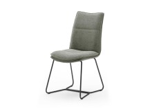 Polsterstuhl >HAMPTON< (2er Set) in olive - 48x94x65 (BxHxT)