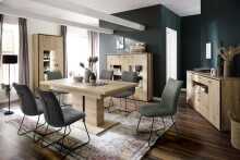 Polsterstuhl >HAMPTON< (2er Set) in olive - 48x94x65 (BxHxT)
