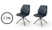 Polsterstuhl >OTTAWA< (2er Set) in petrol - 52x89x64 (BxHxT)