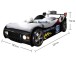 Autobett >Letta< in Schwarz - 219,5x69x109,4cm (BxHxT)