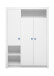 Kleiderschrank >Paula< in Weiß - 137x195,5x56cm (BxHxT)