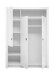 Kleiderschrank >Paula< in Weiß - 137x195,5x56cm (BxHxT)