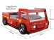 Autobett >Spark< in rot - 214,5x98x112cm (BxHxT)