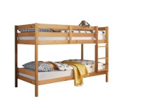 Etagenbett >Moritz< in Kiefer Natur teilmassiv -...