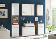 Spiegelschrank >Peter< in Artisan Eiche aus MDF - 80x69x20cm (BxHxT)