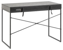 Schreibtisch >Carney< in Esche Schwarz aus Metall - 110x75x45cm (BxHxT)