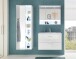 Hochschrank >Bella< in Weiß aus Glas - 55x160x30cm (BxHxT)
