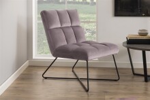 Esszimmerstuhl >Aalborg< in Dusty Rose aus Metall - 62x90x86cm (BxHxT)