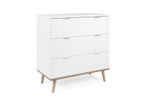 Kommode >Göteborg< in Weiß - 80x86.5x40cm (BxHxT)