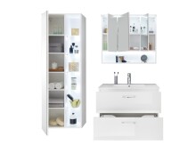 Spiegelschrank >Bella< in Weiß - 80x70x21cm (BxHxT)