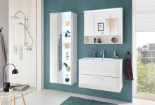 Spiegelschrank >Bella< in Weiß - 80x70x21cm (BxHxT)