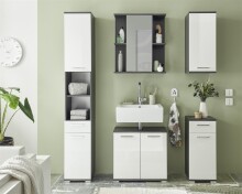 Waschbeckenunterschrank >Olivia< in Norwegische Pinie - 60x57x30cm (BxHxT)