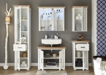 Spiegelschrank >Jasmin< in Pinie-Hell - 83x75x25cm (BxHxT)