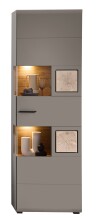 Vitrine >Kathlin< in Basalt aus Metall -...