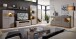 Vitrine >Kathlin< in Basalt aus Metall - 65x205x37cm (BxHxT)