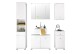 Hochschrank >Peter< in Weiß aus MDF - 38x190x30cm (BxHxT)