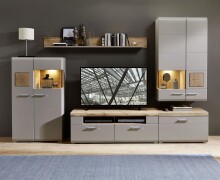TV-Board >Kathlin< in Basalt aus Metall - 140x51x47cm (BxHxT)