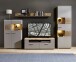 TV-Board >Kathlin< in Basalt aus Metall - 140x51x47cm (BxHxT)