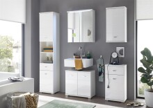Hängeschrank >Peter< in Weiß aus MDF - 38x71x23cm (BxHxT)