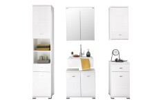 Unterschrank >Peter< in Weiß aus MDF - 38x73x30cm (BxHxT)