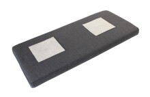 Sitzkissen >3438< in Anthrazit aus Polyester -...