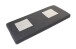 Sitzkissen >3438< in Anthrazit aus Polyester - 72x6x33cm (BxHxT)