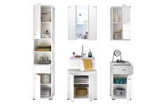Spiegelschrank >Peter< in Weiß aus Spiegelglas - 60x68x20cm (BxHxT)