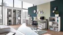 Aktenschrank >Lommel< in lichtgrau - 80x216x35cm (BxHxT)