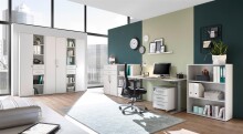 Büro-Set >Lommel< in lichtgrau