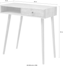 Konsolentisch >Anacortes< in Eiche geölt aus Massivholz - 80x80x35cm (BxHxT)