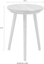 Hocker >Anacortes< in Eiche geölt aus Massivholz - 35x45x35cm (BxHxT)