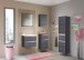 Hängeschrank >Arezzo< in Eiche Rauchsilber Nachbildung - 40x64x20cm (BxHxT)
