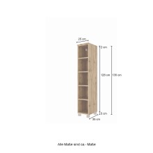 Badregal >Livorno< in Wotan-Eiche - 25x130x35cm (BxHxT)